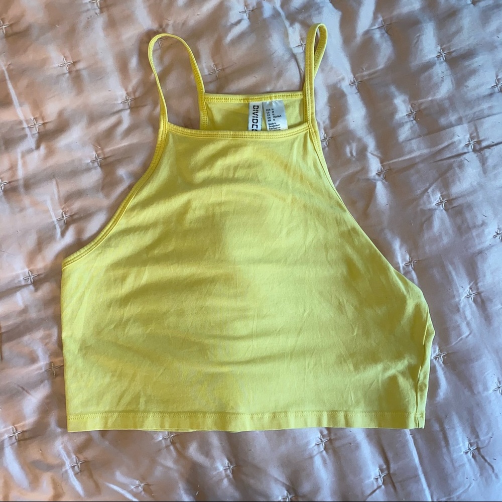 Yellow H&M Halter Crop Top